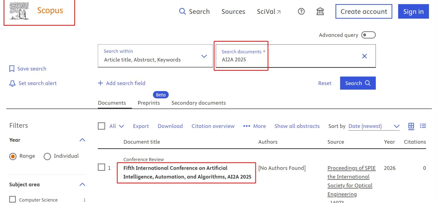 AI2A 2025 Scopus